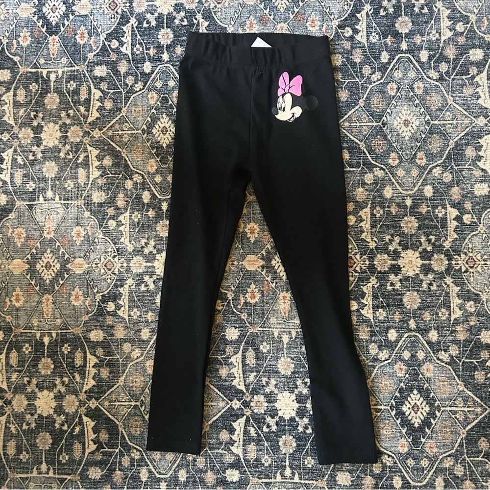 Zara Disney Minnie Mouse Ribbed Leggings - Size 6